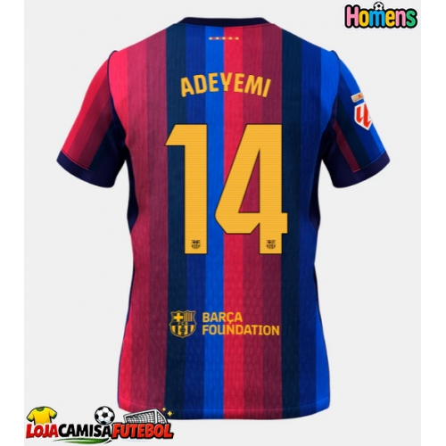 Camisa de Futebol Barcelona Karim Adeyemi #14 Equipamento Principal 2026-27 Manga Curta